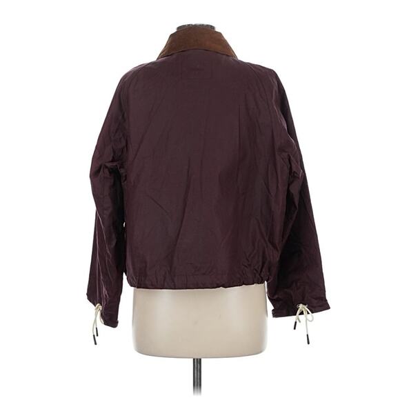 Barbour x Alexachung Margot Wax Waterproof Short Fit Rain Jacket Coat US 8 - Picture 3 of 4